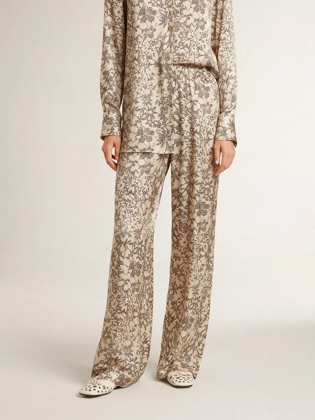 Pantaloni da jogging da donna con stampa floreale