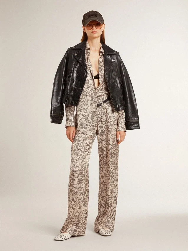 Pantaloni da jogging da donna con stampa floreale