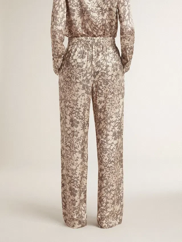 Pantaloni da jogging da donna con stampa floreale