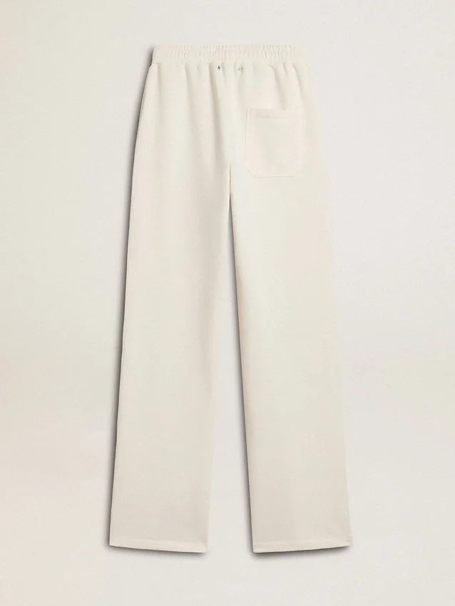 Pantaloni da jogging da donna in cotone bianco