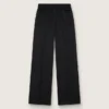 Pantaloni da jogging da donna in lana leggera nera