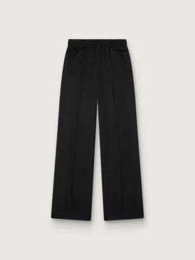 Pantaloni da jogging da donna in lana leggera nera