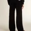 Pantaloni da jogging da donna in misto cotone effetto velluto