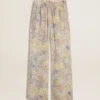 Pantaloni da jogging da donna multicolori con stampa floreale