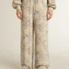 Pantaloni da jogging da donna multicolori con stampa floreale