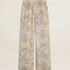 Pantaloni da jogging da donna multicolori con stampa floreale