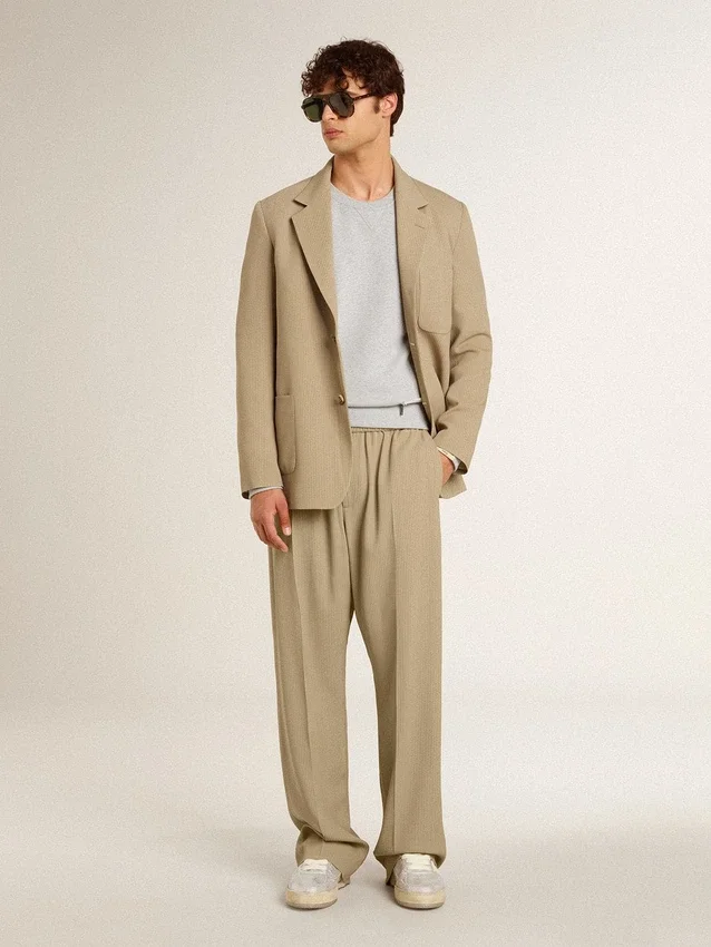 Pantaloni da jogging da uomo color travertino