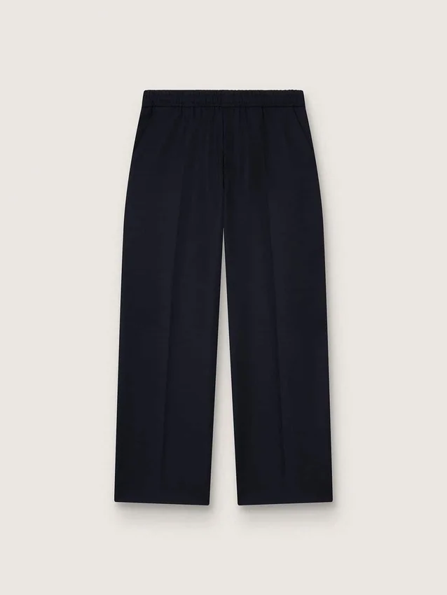 Pantaloni da jogging da uomo in lana blu scuro