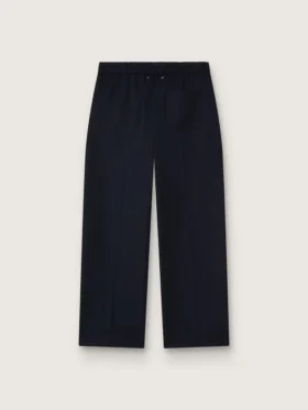Pantaloni da jogging da uomo in lana blu scuro