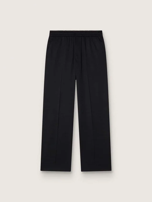 Pantaloni da jogging da uomo in lana nera