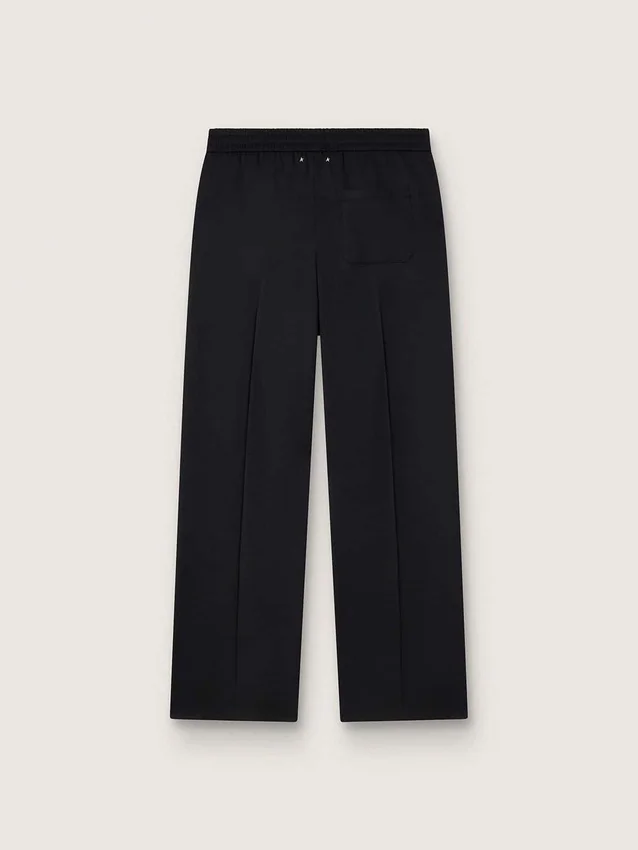 Pantaloni da jogging da uomo in lana nera