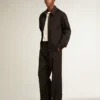 Pantaloni da jogging da uomo in lana nera