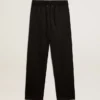 Pantaloni da jogging da uomo in lana nera