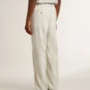 Pantaloni da jogging da uomo in misto lana color kaki