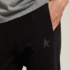 Pantaloni da jogging da uomo neri con stella sul davanti