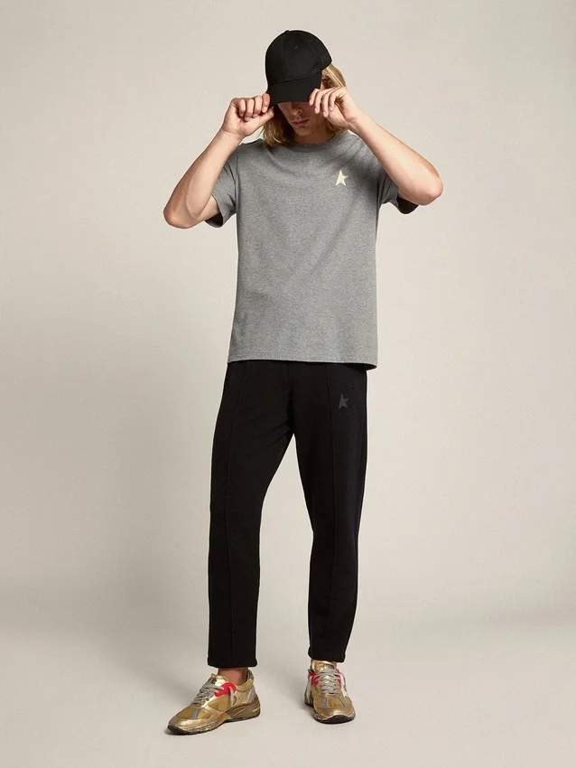 Pantaloni da jogging da uomo neri con stella sul davanti