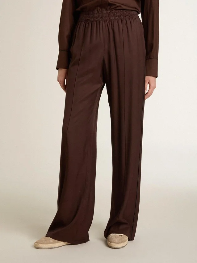 Pantaloni da jogging marroni da donna