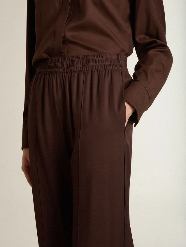 Pantaloni da jogging marroni da donna