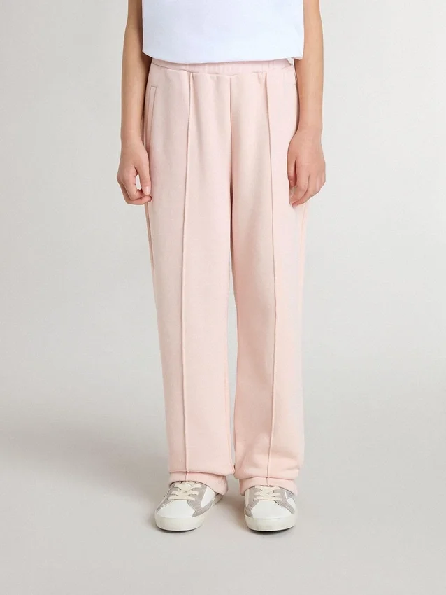 Pantaloni da jogging rosa per bambine con stampa