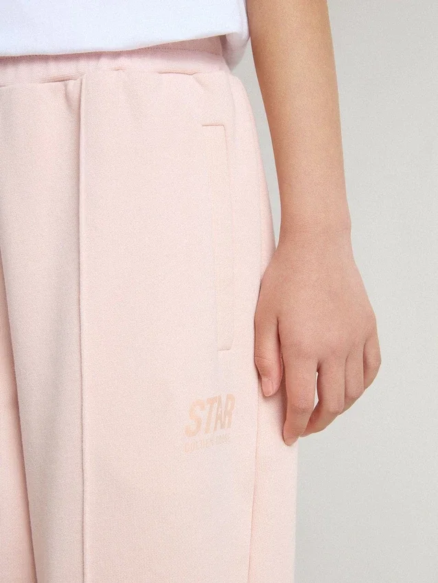 Pantaloni da jogging rosa per bambine con stampa