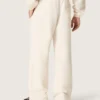 Pantaloni da tuta unisex Star in felpa bianca vintage
