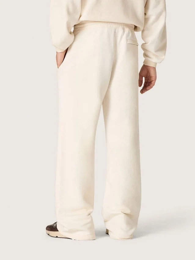 Pantaloni da tuta unisex Star in felpa bianca vintage