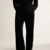 Pantaloni da uomo effetto velluto nero