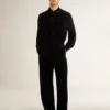 Pantaloni da uomo effetto velluto nero
