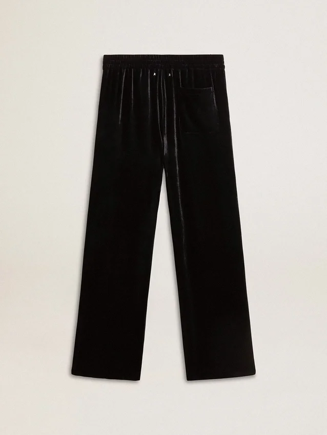 Pantaloni da uomo effetto velluto nero