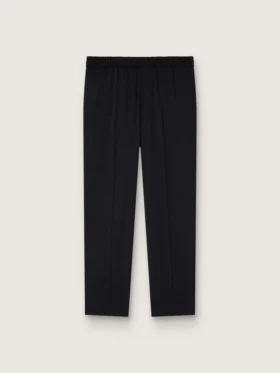 Pantaloni da uomo in gabardina di lana nera