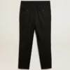 Pantaloni da uomo in gabardina di lana nera