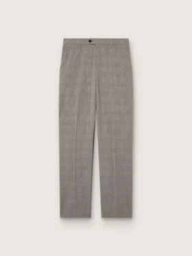 Pantaloni da uomo slim fit con motivo a quadri Prince of Wales grigio