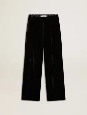 Pantaloni neri effetto velluto