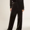 Pantaloni neri effetto velluto