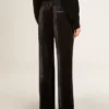 Pantaloni neri effetto velluto