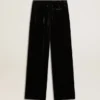Pantaloni neri effetto velluto