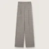 Pantaloni oversize da donna con motivo a quadri Prince of Wales grigio
