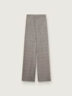 Pantaloni oversize da donna con motivo a quadri Prince of Wales grigio