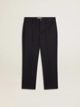 Pantaloni per bambini in lana blu scuro