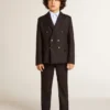 Pantaloni per bambini in lana blu scuro