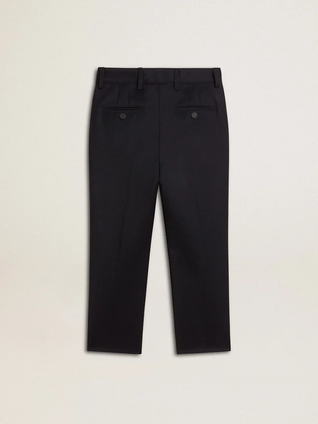 Pantaloni per bambini in lana blu scuro