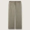 Pantaloni unisex in denim grigio con coulisse e stella