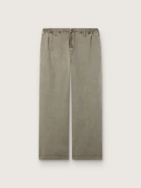 Pantaloni unisex in denim grigio con coulisse e stella
