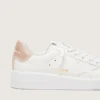 Purestar con stella in pelle e linguetta sul tallone in pelle scamosciata con cristalli Swarovski