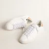 Purestar da donna a base biologica con linguetta sul tallone in pelle metallizzata color bronzo