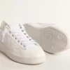 Purestar da donna a base biologica con linguetta sul tallone in pelle metallizzata color bronzo