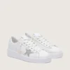 Purestar da donna in pelle bianca con stella in cristallo Swarovski argento