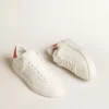 Purestar da uomo con stella in pelle bianca e linguetta sul tallone arancione