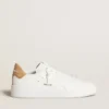 Purestar da uomo con stella in pelle e linguetta sul tallone in pelle con stampa coccodrillo