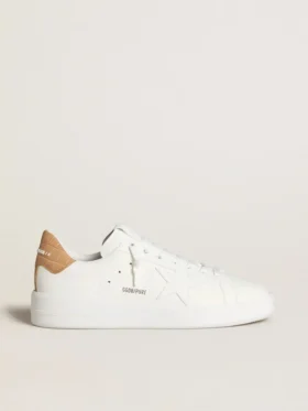 Purestar da uomo con stella in pelle e linguetta sul tallone in pelle con stampa coccodrillo
